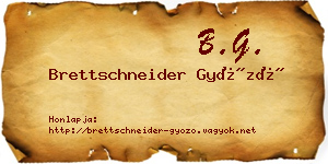 Brettschneider Győző névjegykártya